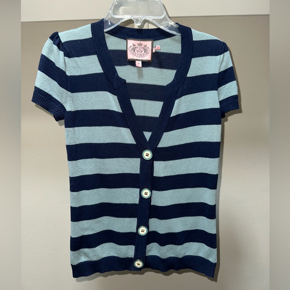 Juicy Couture - Puff Short Sleeve Button up Cardigan- Size Petite (XS)